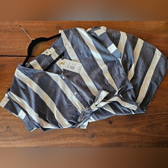 Roxy - blue and white striped dress - women's size large - Picture 5 of 5